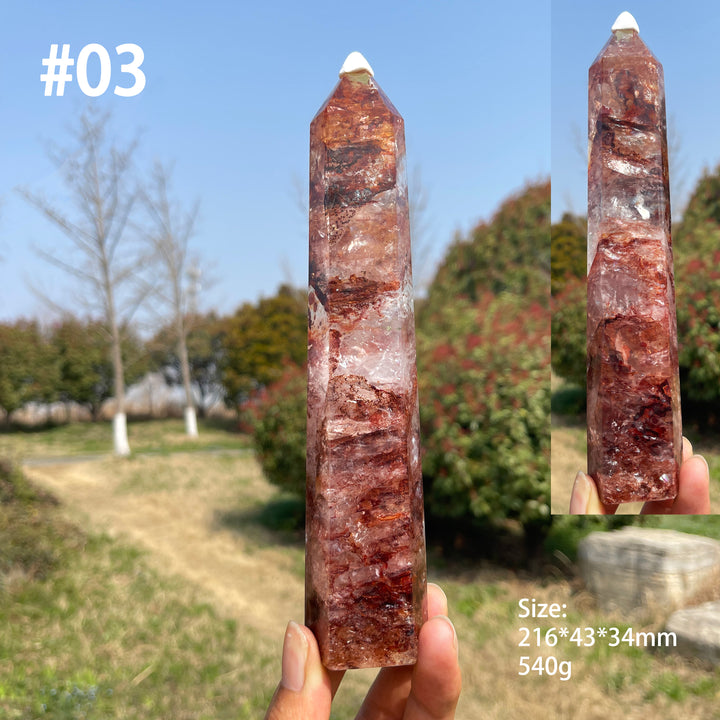 Unique,Natural Crystal Fire Quartz Point