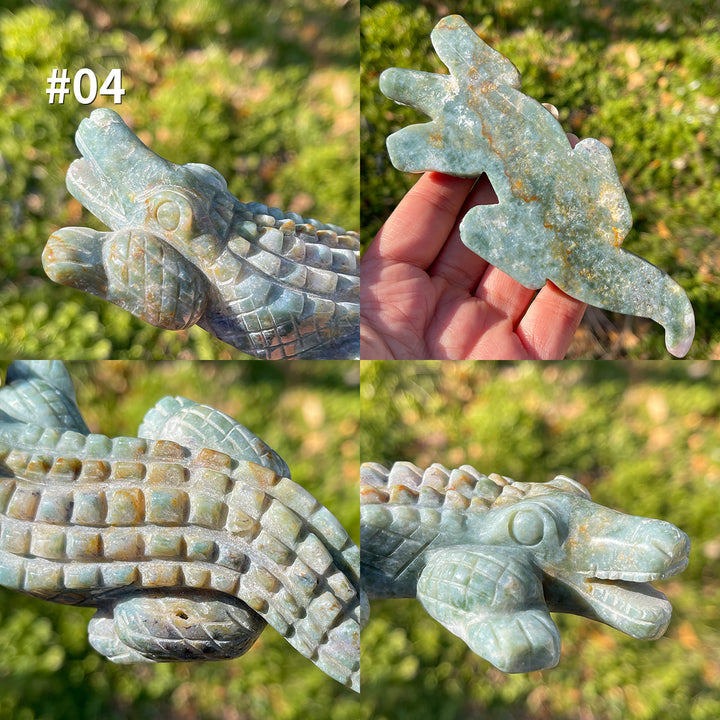 Unique,Natural Crystal Ocean Jasper Crocodile