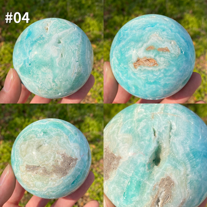 Unique,Natural Crystal Hemimorphite Sphere
