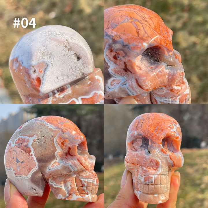 Unique,Natural Crystal Agate Skull