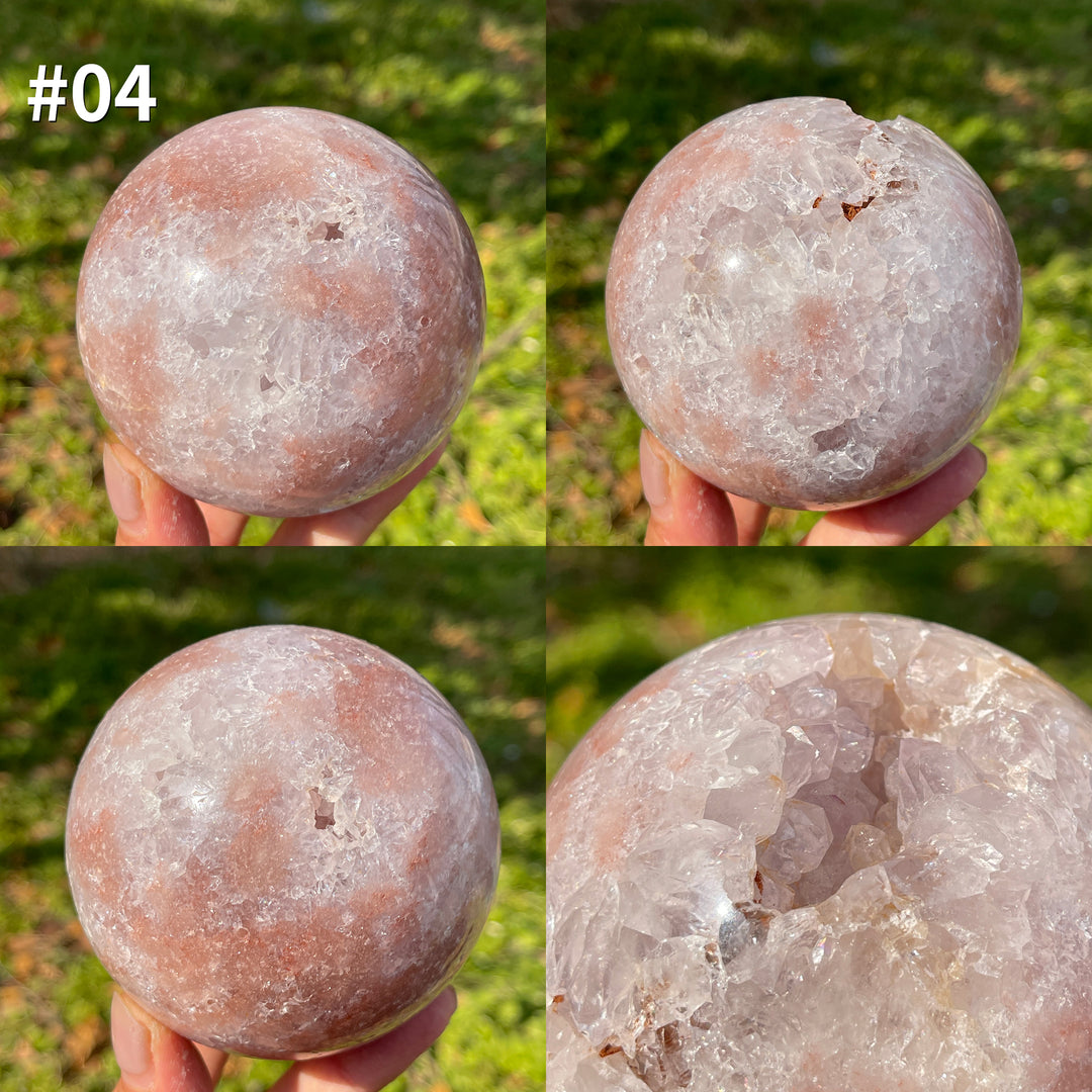 Unique,Natural Crystal Pink Amethyst Sphere