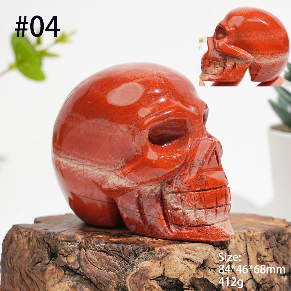 Unique,Natural Crystal Red Jasper Skull
