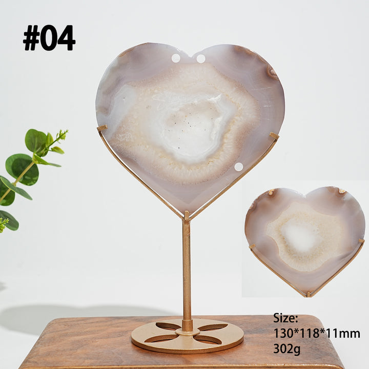 Unique,A Slightly Imperfect Natural Agate Geode Heart