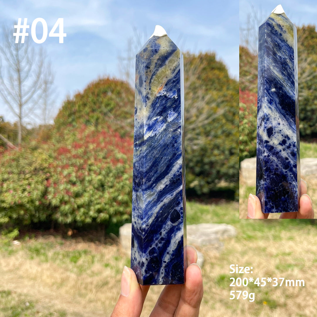 Unique,Natural Crystal Sodalite Point