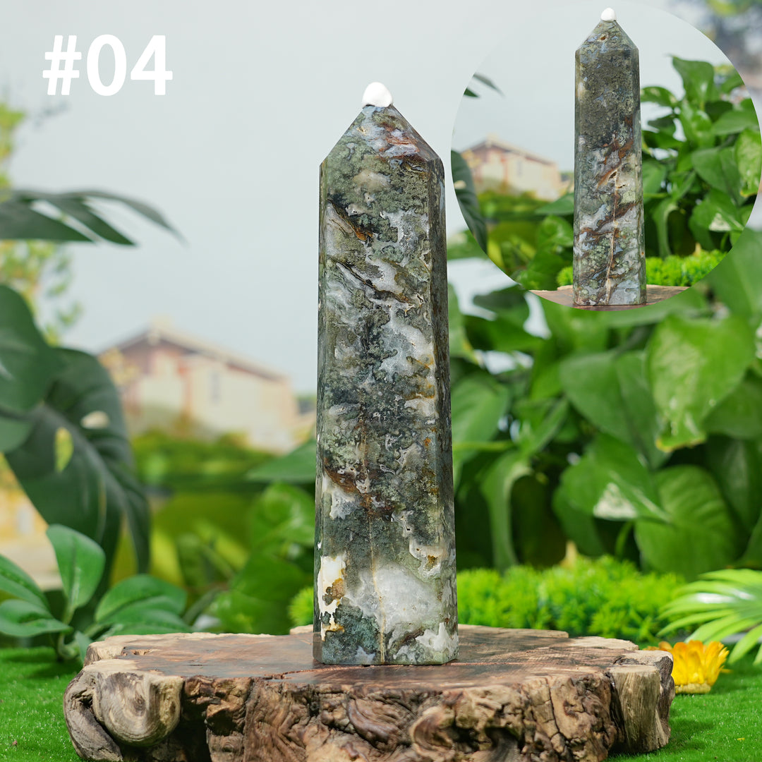 Unique, Natural Moss Agate Point