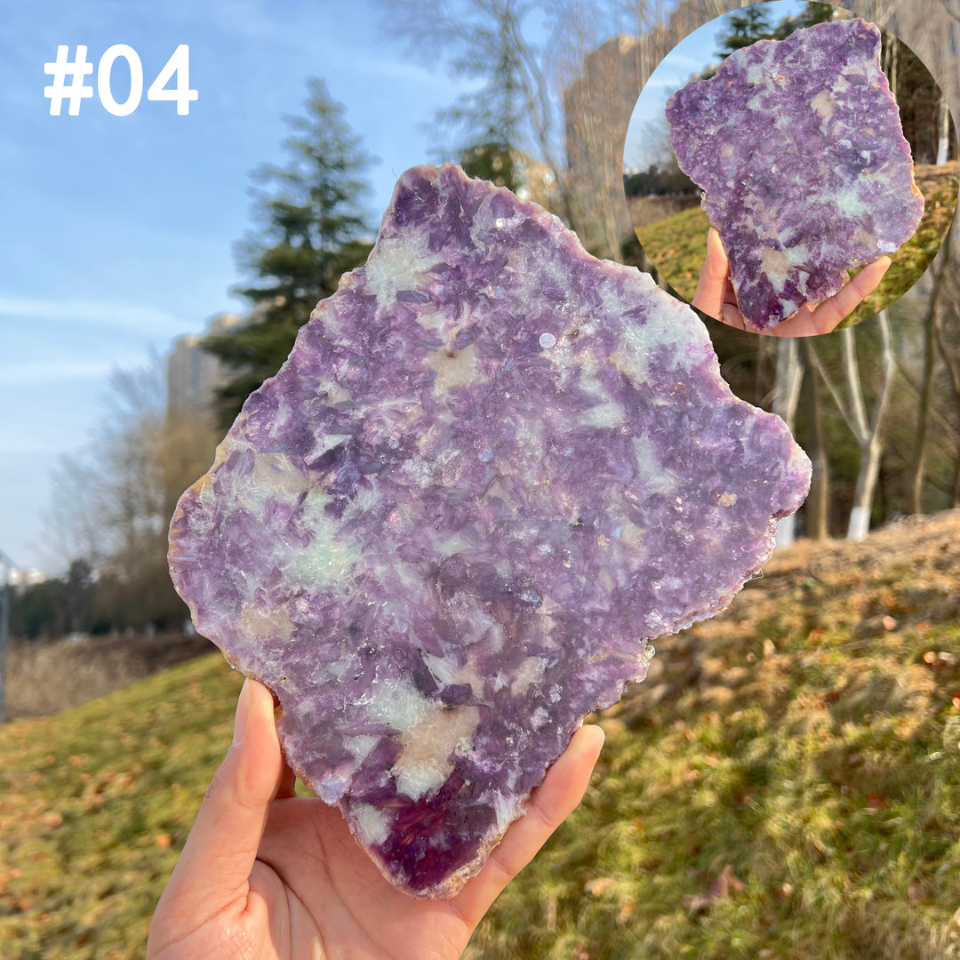 Unique,Imperfect Natural Lepidolite Slice