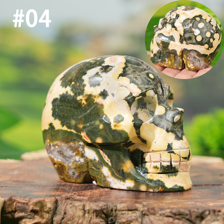 Unique,Natural Ocean Jasper Skull