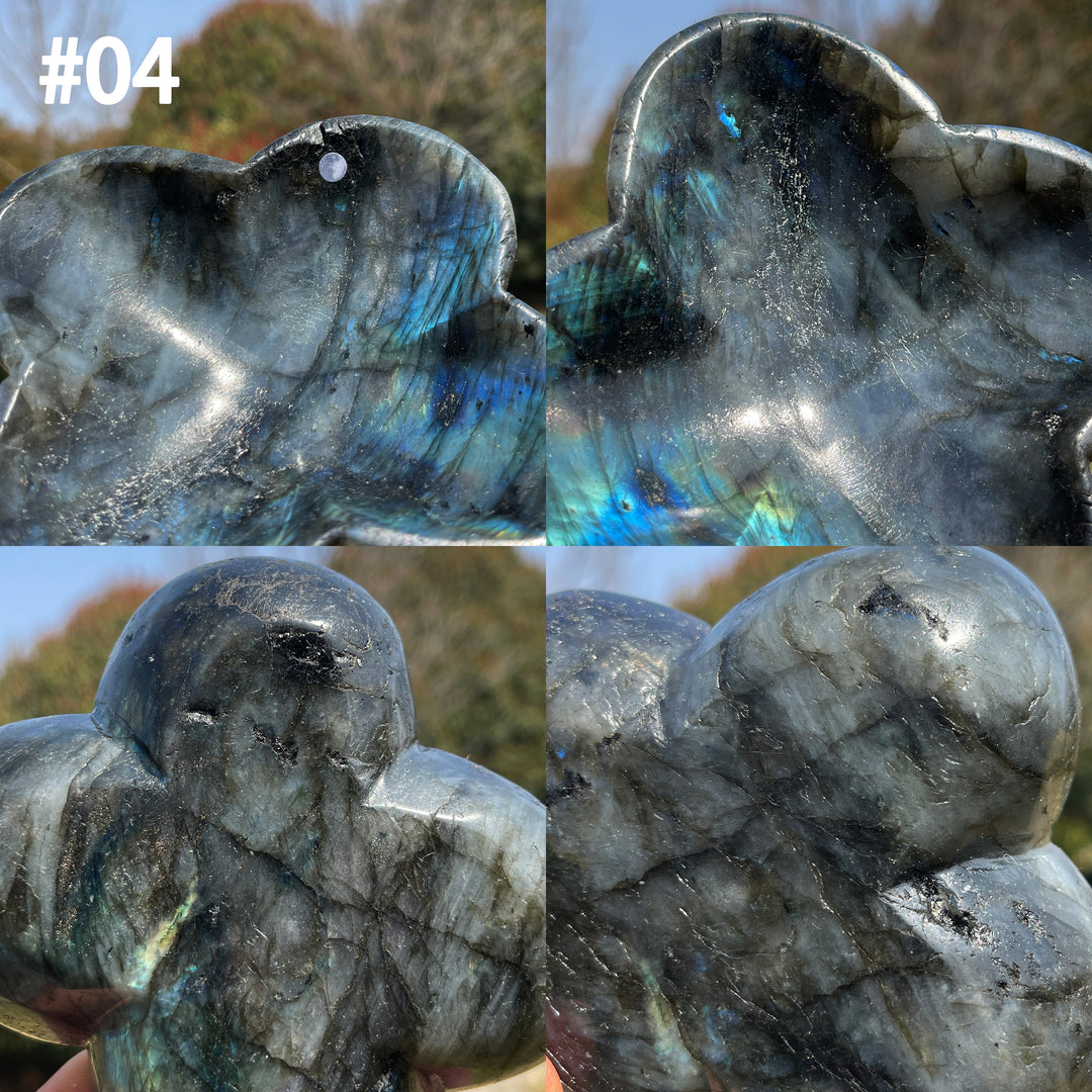 Unique,A Slightly Imperfect Crystal Natural Labradorite Bowl