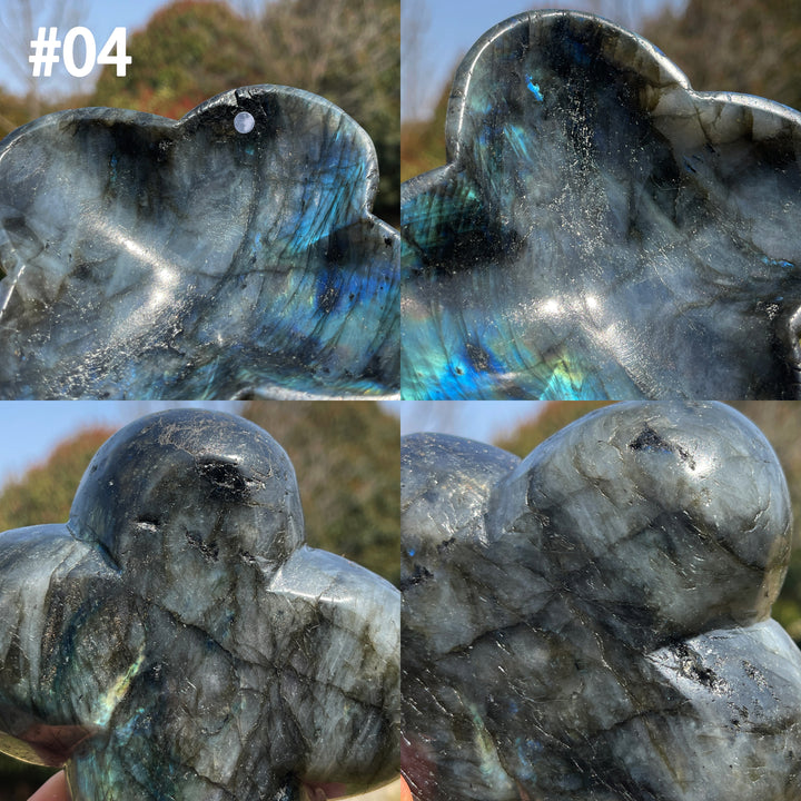 Unique,A Slightly Imperfect Crystal Natural Labradorite Bowl