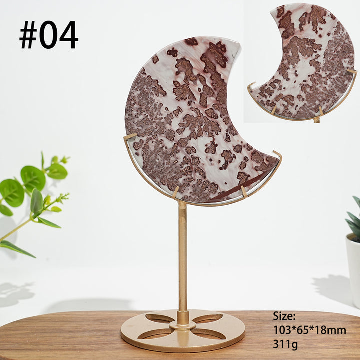 Unique,Natural Beautiful Picture Jasper Moon On Stand