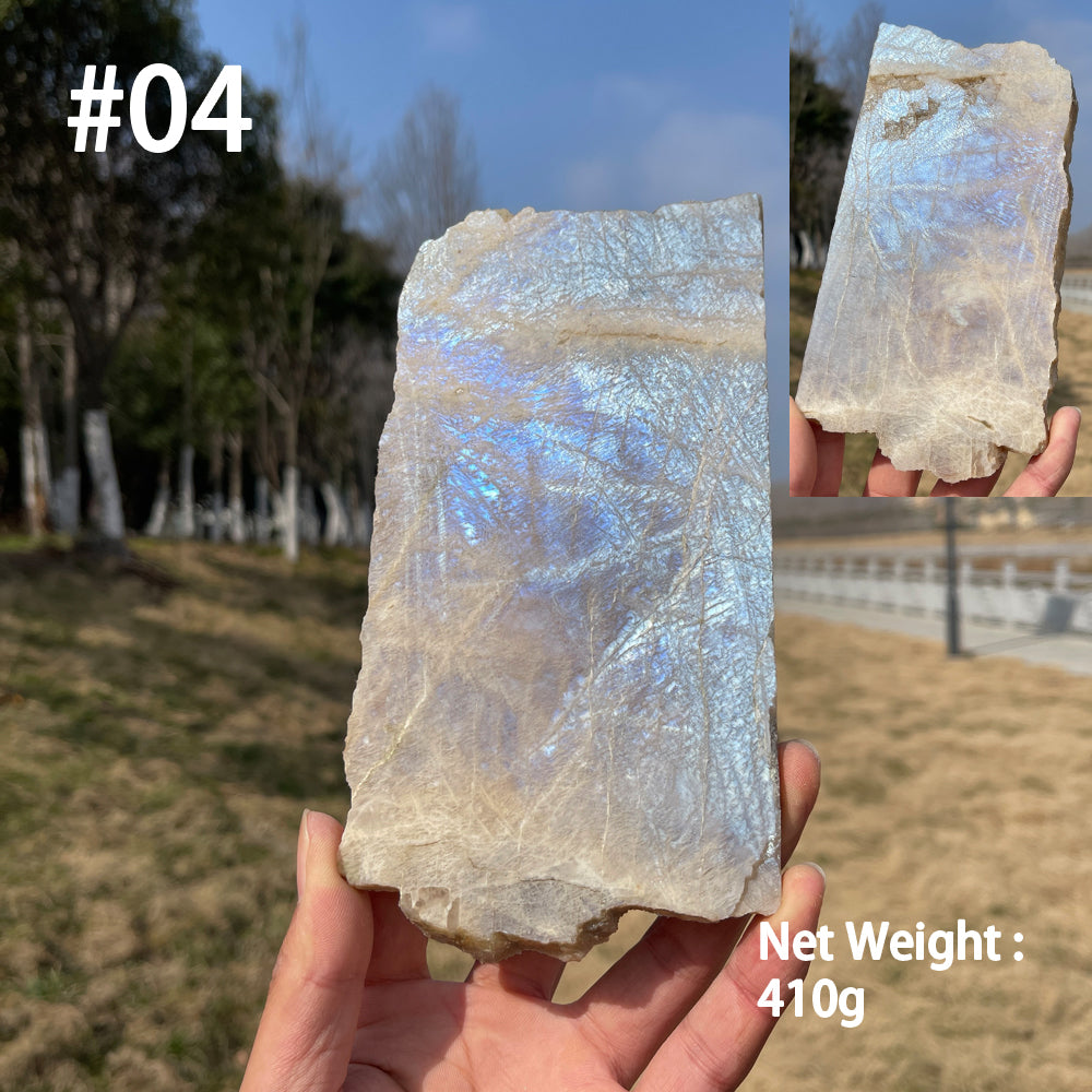 Unique,Natural Crystal Moonstone Slices