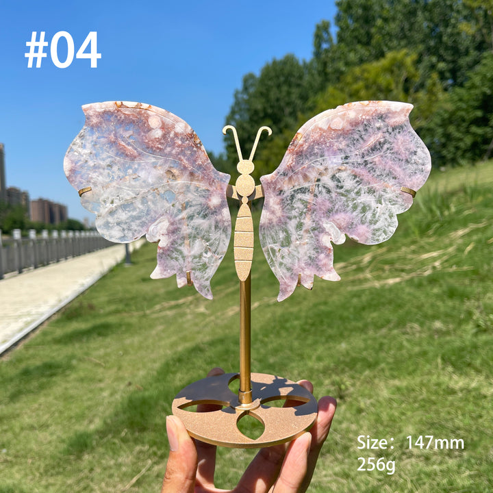 Unique,A Slightly Imperfect Natural Exquisite Pink Amethyst Butterfly Wings