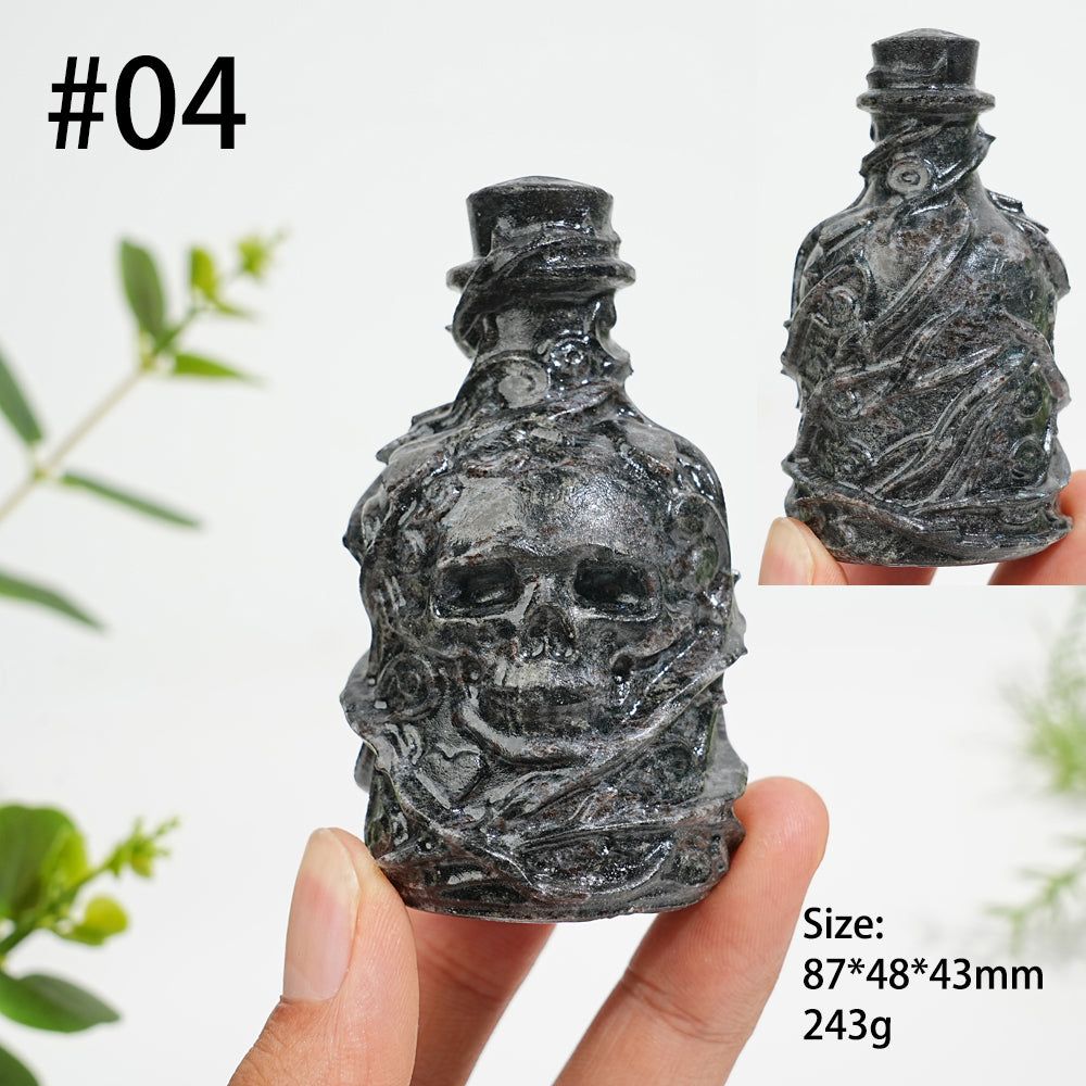 Unique,Natural Crystal Magic Potion Bottle Carving