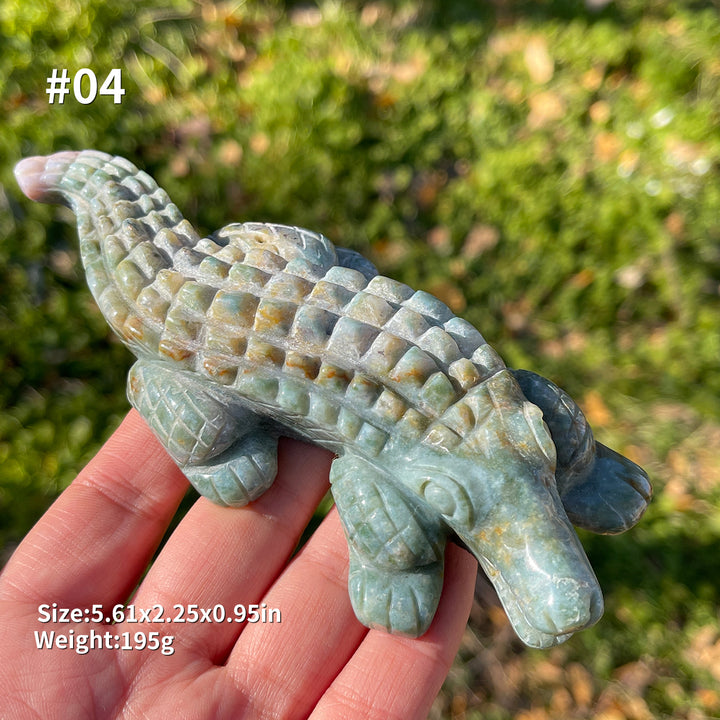 Unique,Natural Crystal Ocean Jasper Crocodile