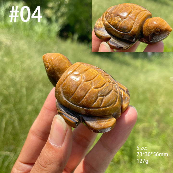 Unique,Natural Crystal Tiger Eye Animal Carving