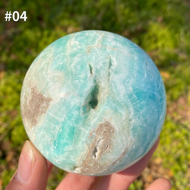 Unique,Natural Crystal Hemimorphite Sphere