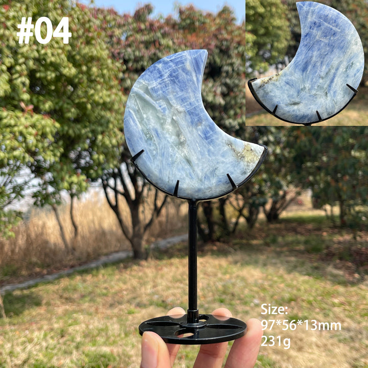 Unique,Natural Crystal Blue Kyanite Moon