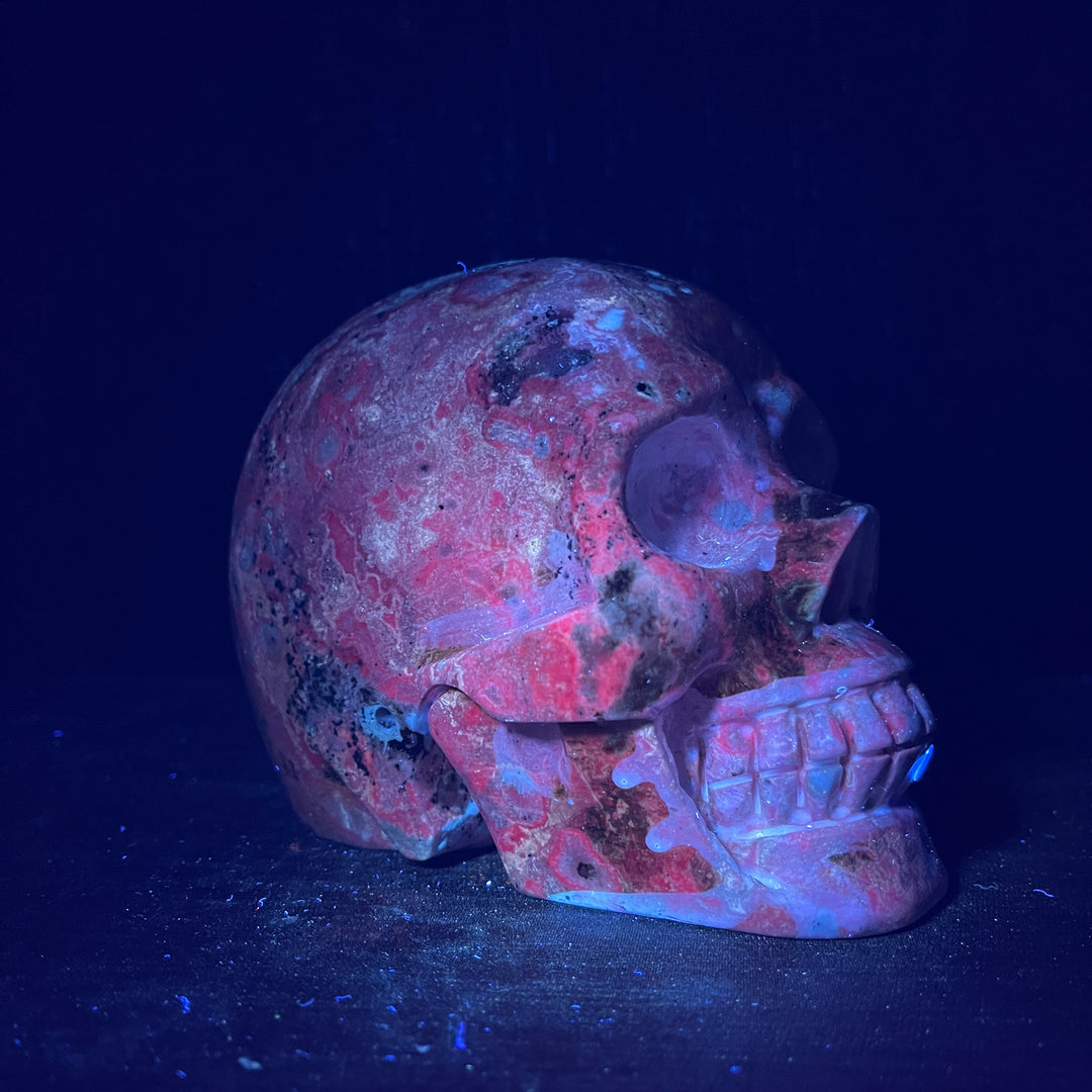 ⚡SALE⚡Unique,Natural Peruvian Rhodochrosite Skull