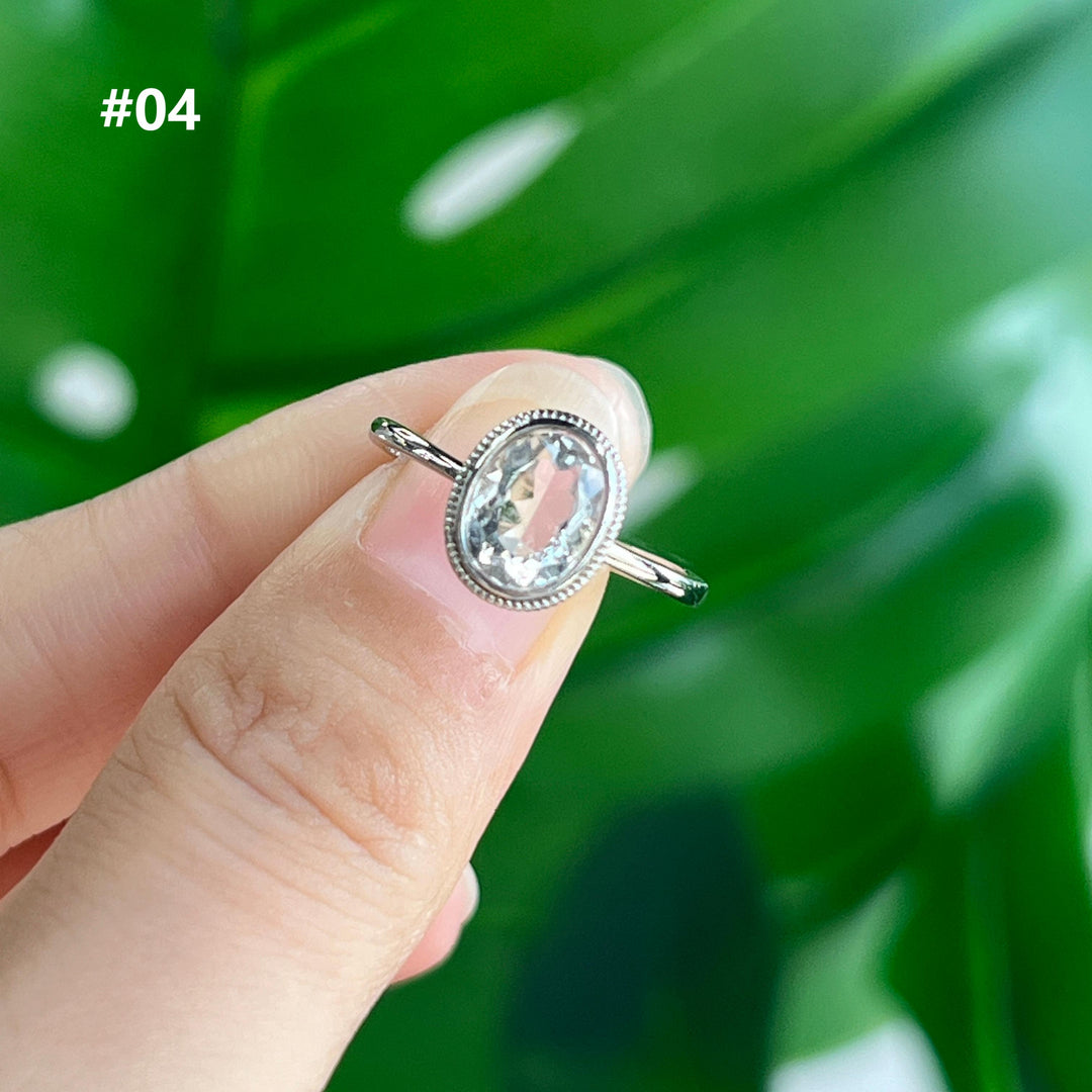 Clear Quartz Rings, S925