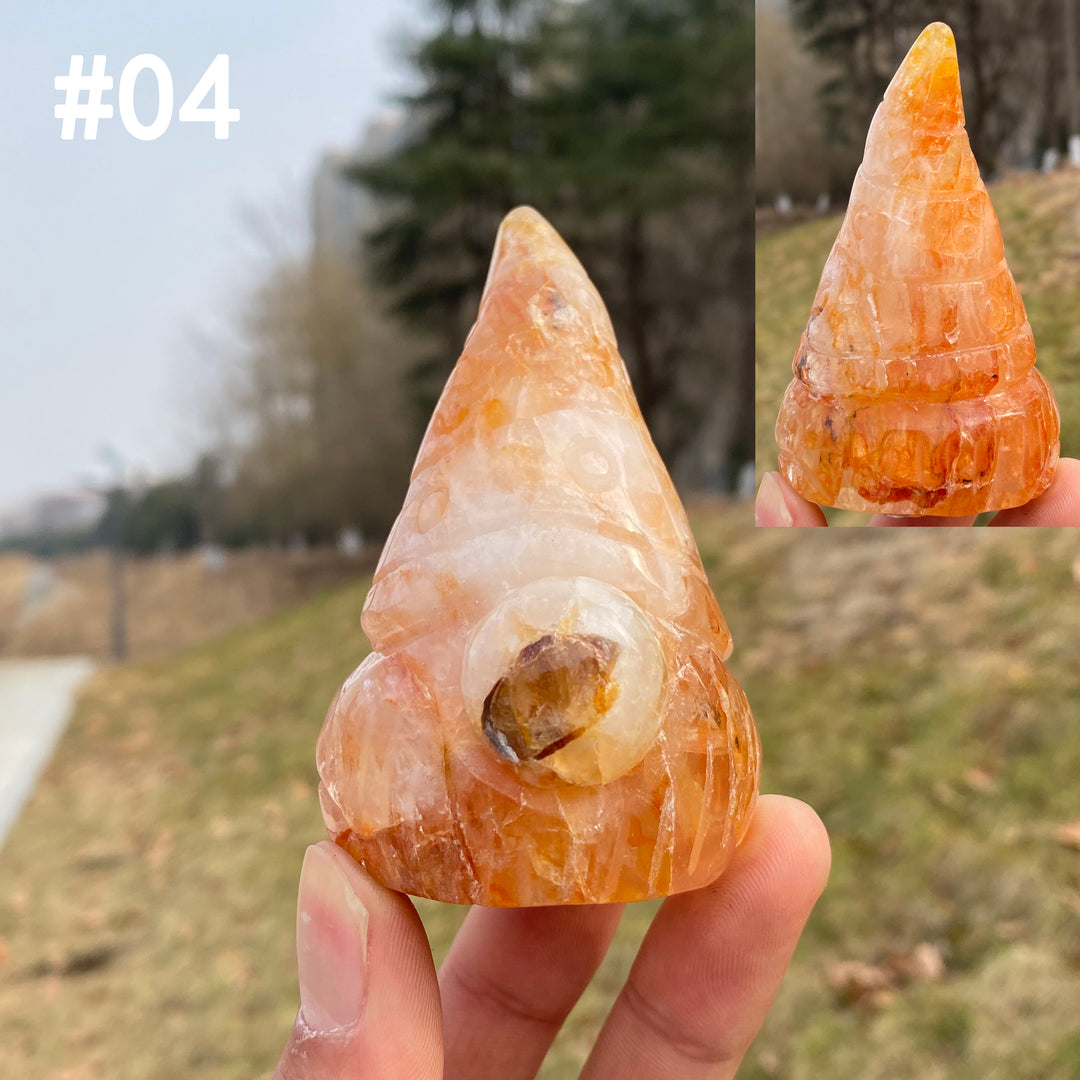 Unique,Imperfect Natural Crystal Golden Healer Gnome
