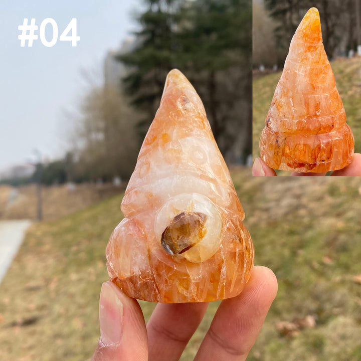 Unique,Imperfect Natural Crystal Golden Healer Gnome