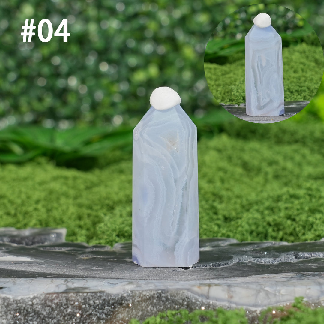 Unique,Natural Top Blue Agate Point