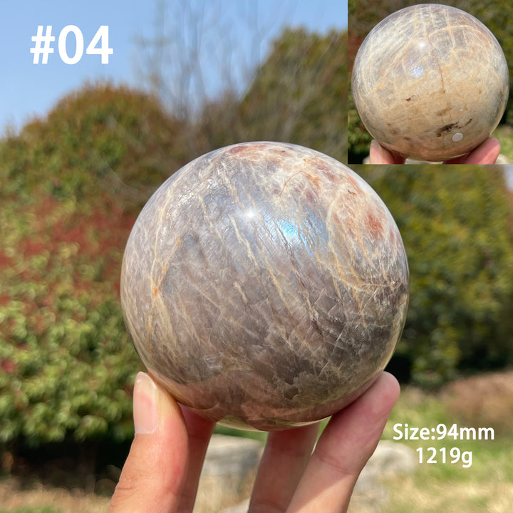 Unique,A Slightly Imperfect Crystal Sunstone-Moonstone Sphere