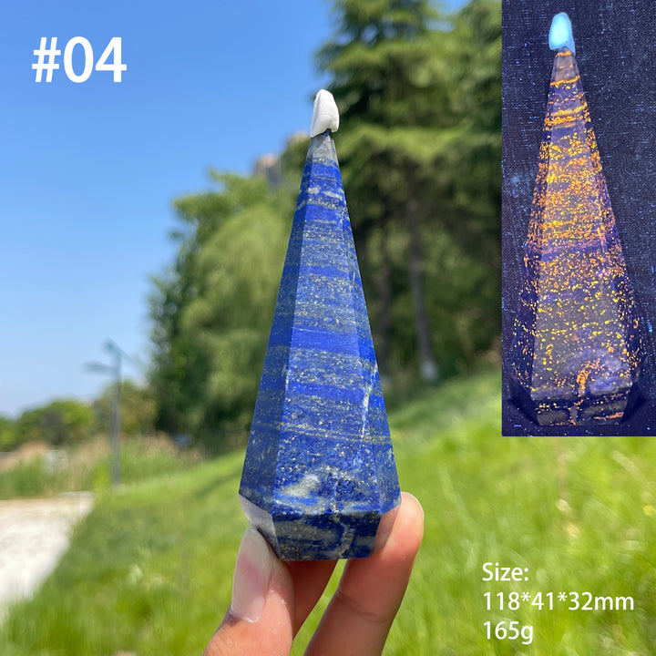 Unique,Natural Lapis Lazuli Diamond Tower