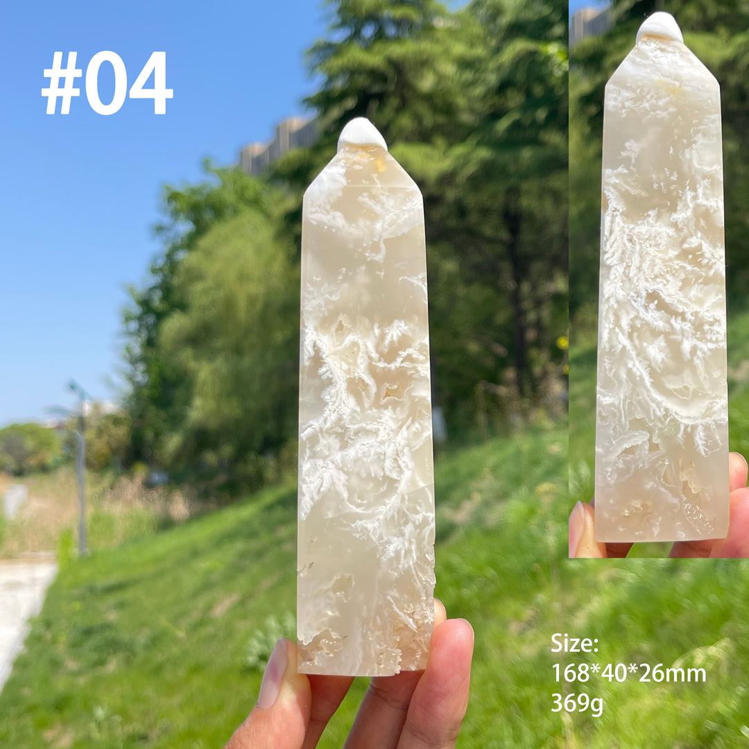 Unique,Natural Feather Agate Crystal Point