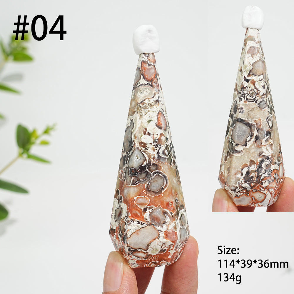 Unique,Natural Crystal Money Agate Diamond Tower