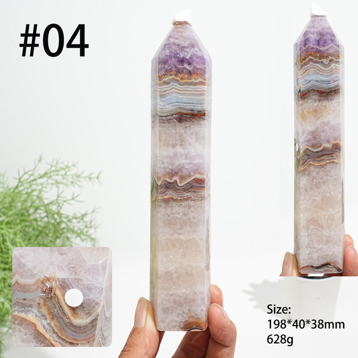 Unique,A Slightly Imperfect Natural Crystal Amethyst Agate Point