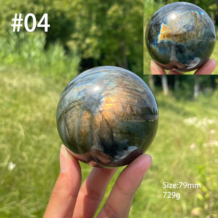 Unique,Natural Crystal Labradorite Sphere