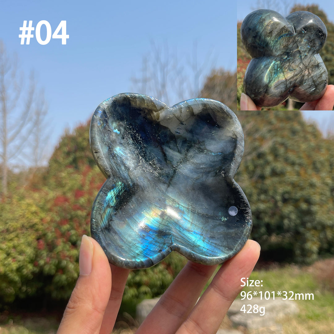 Unique,A Slightly Imperfect Crystal Natural Labradorite Bowl