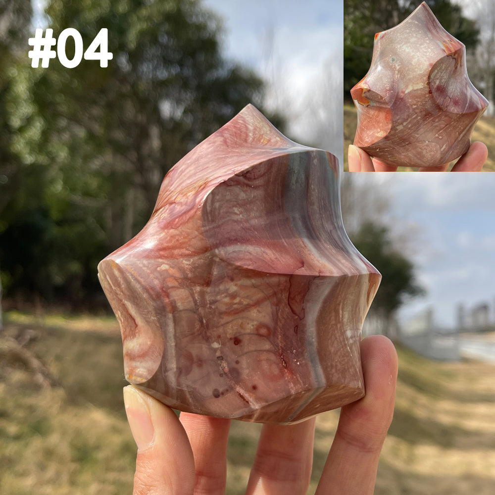 Unique,Natural Poly Chrome Jasper Flame