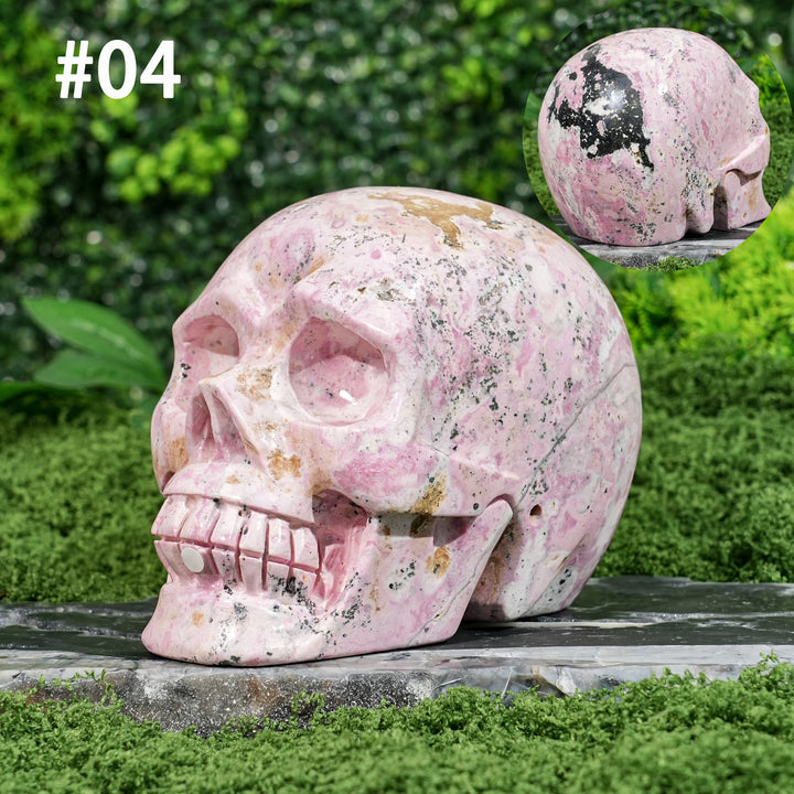 ⚡SALE⚡Unique,Natural Peruvian Rhodochrosite Skull