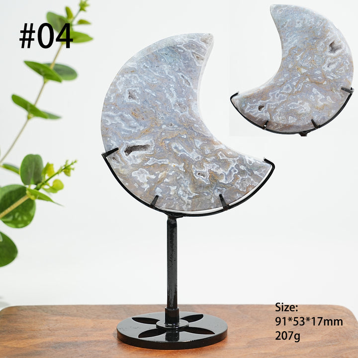 Unique,A Slightly Imperfect Natural Ocean Jasper Moon Carving