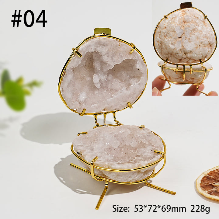 Unique,Natural Crystal Moroccan Geode Treasure Basin