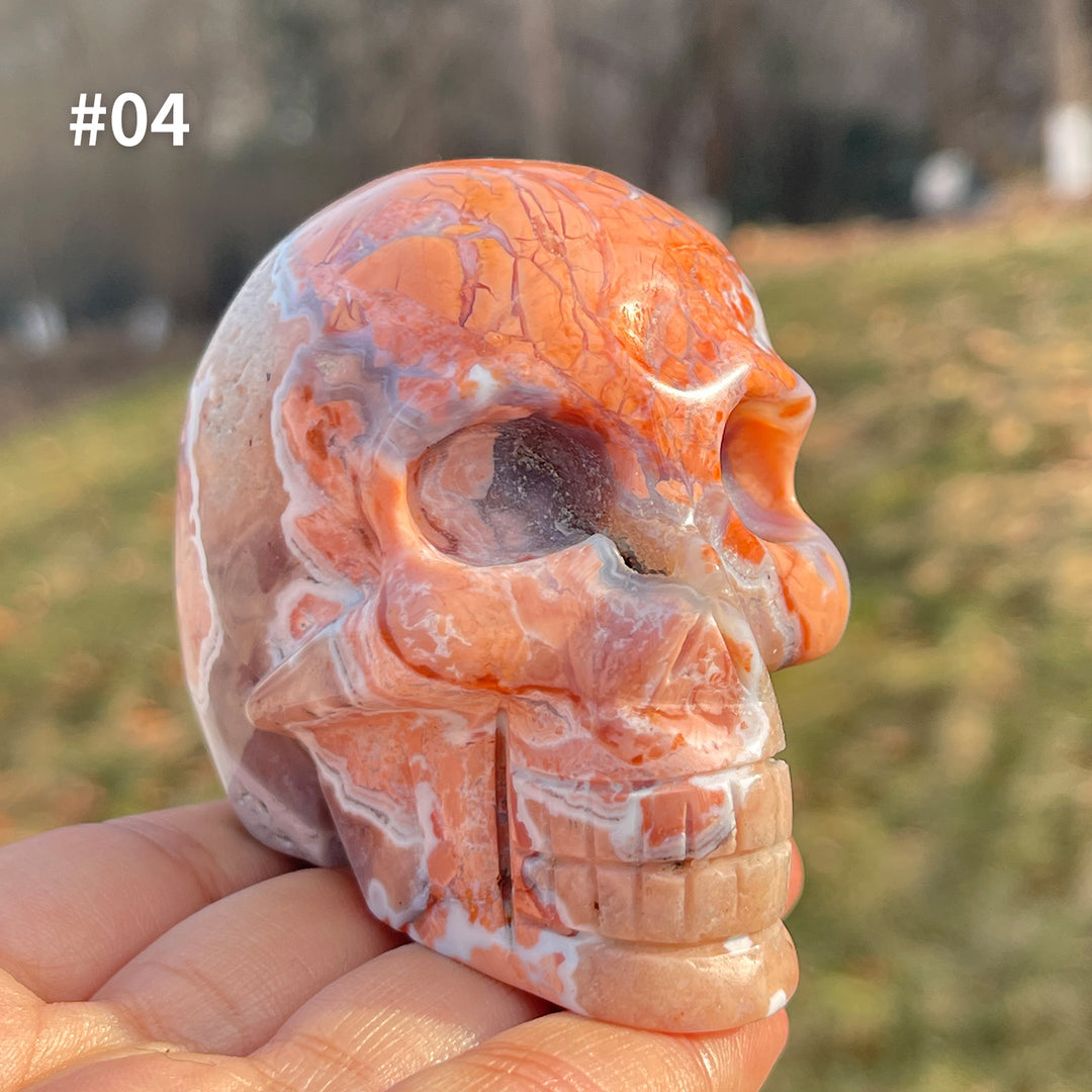 Unique,Natural Crystal Agate Skull