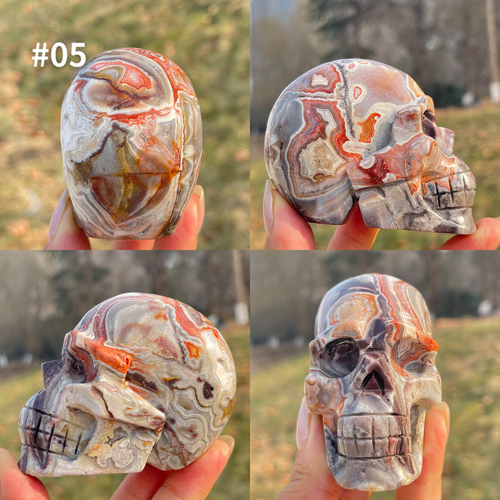 Unique,Natural Crystal Agate Skull