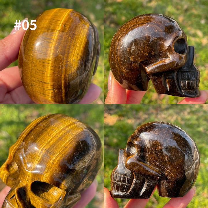 Unique,Natural Crystal Tiger Eye Skull