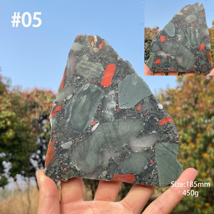 Unique,Natural Crystal African Bloodstone Slice