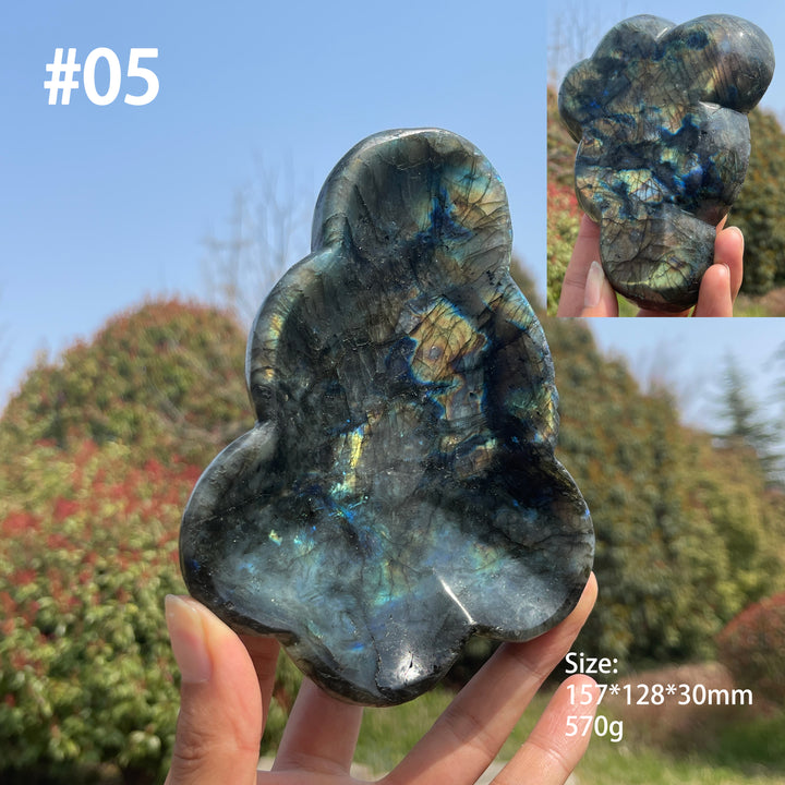 Unique,A Slightly Imperfect Crystal Natural Labradorite Bowl