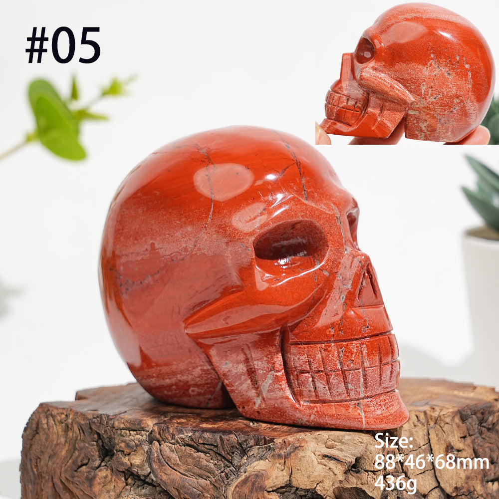 Unique,Natural Crystal Red Jasper Skull