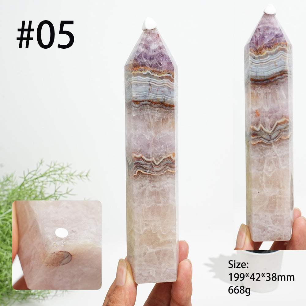 Unique,A Slightly Imperfect Natural Crystal Amethyst Agate Point