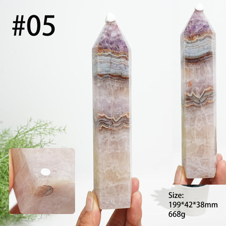 Unique,A Slightly Imperfect Natural Crystal Amethyst Agate Point