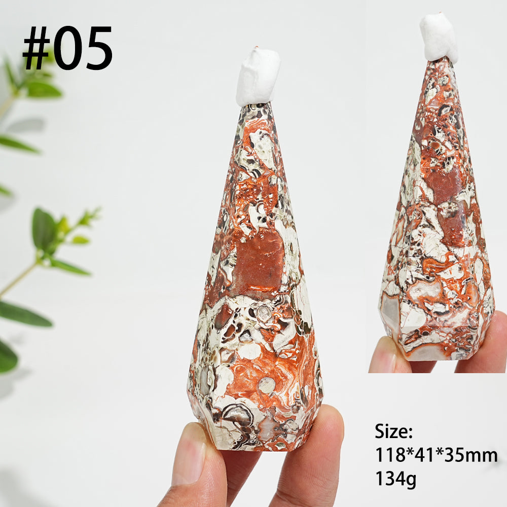 Unique,Natural Crystal Money Agate Diamond Tower