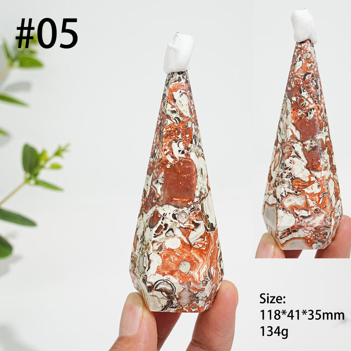 Unique,Natural Crystal Money Agate Diamond Tower