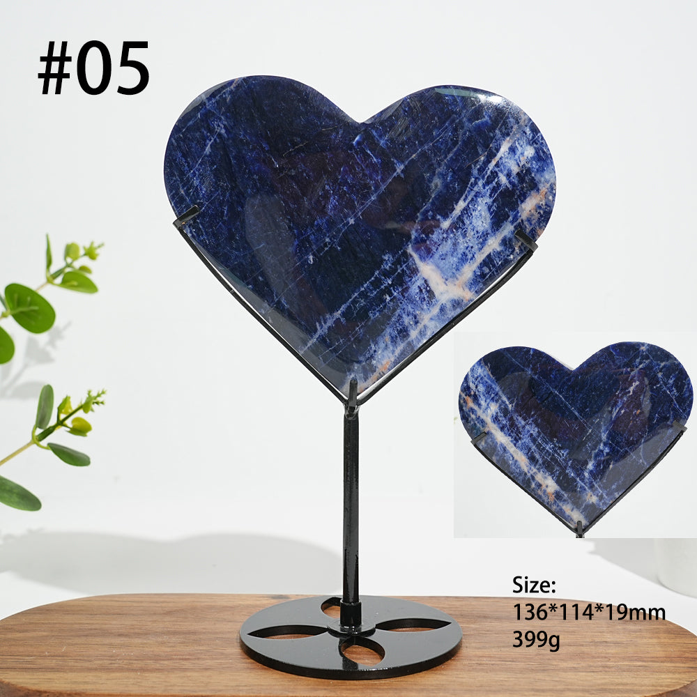 Unique,Natural Crystal Sodalite Heart