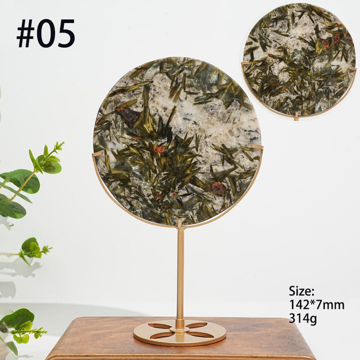 Unique,Natural Phlogopite Crystal Disc With Stand