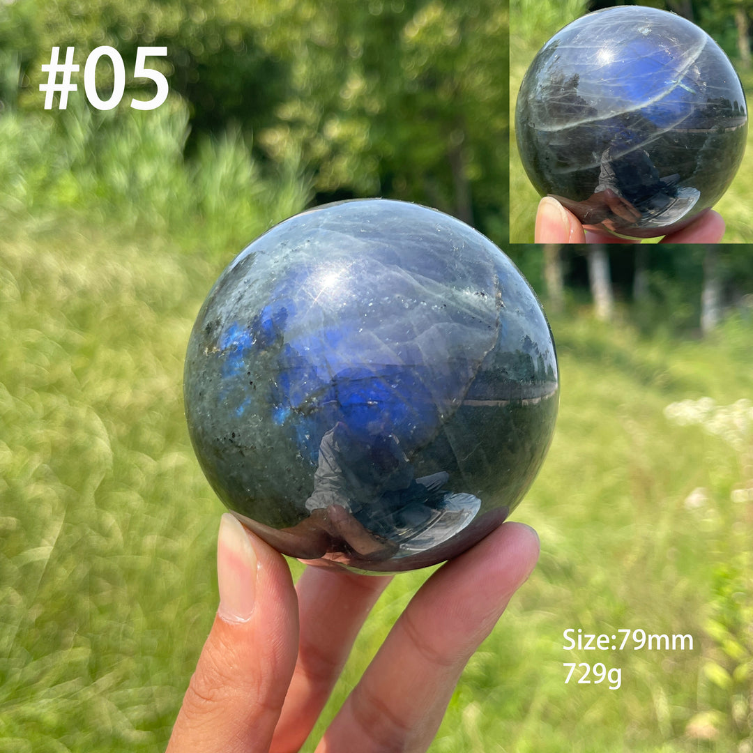 Unique,Natural Crystal Labradorite Sphere